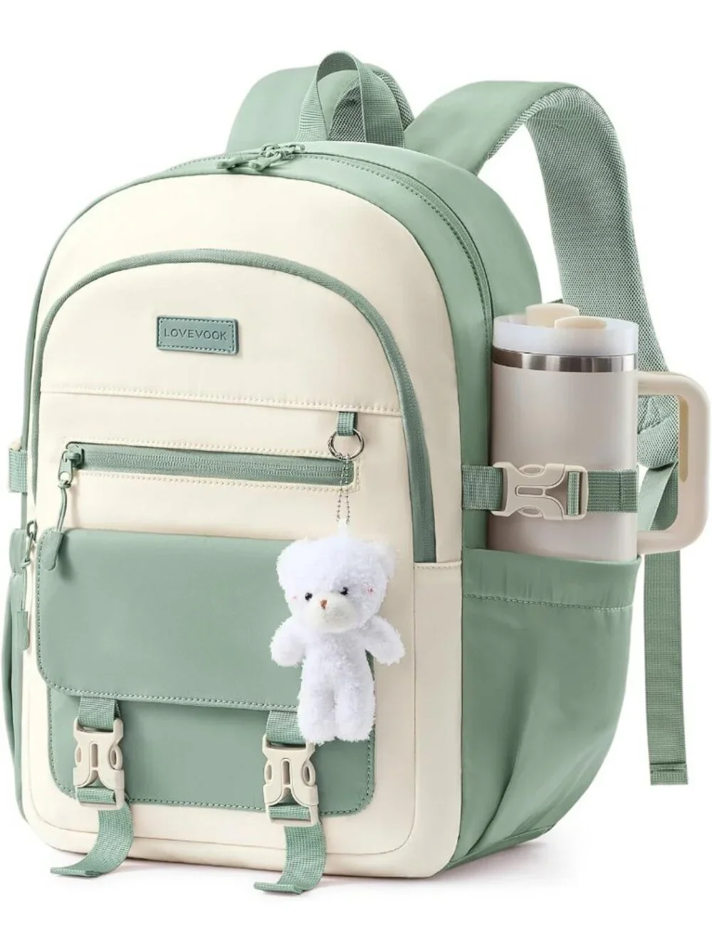 Cute Teen Girls School Backpack, Fits 15.6
